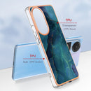 For OPPO Reno 10 5G Electroplating Marble Dual-side IMD Phone Case