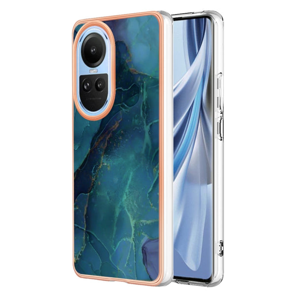 For OPPO A60 4G Electroplating Marble Dual-side IMD Phone Case