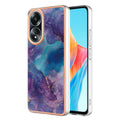 For OPPO A58 4G Electroplating Marble Dual-side IMD Phone Case