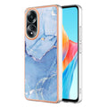 For OPPO A58 4G Electroplating Marble Dual-side IMD Phone Case