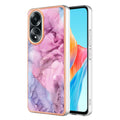 For OPPO A58 4G Electroplating Marble Dual-side IMD Phone Case