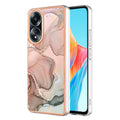 For OPPO A58 4G Electroplating Marble Dual-side IMD Phone Case