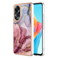 For OPPO A58 4G Electroplating Marble Dual-side IMD Phone Case