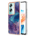 For OPPO A79 5G Electroplating Marble Dual-side IMD Phone Case