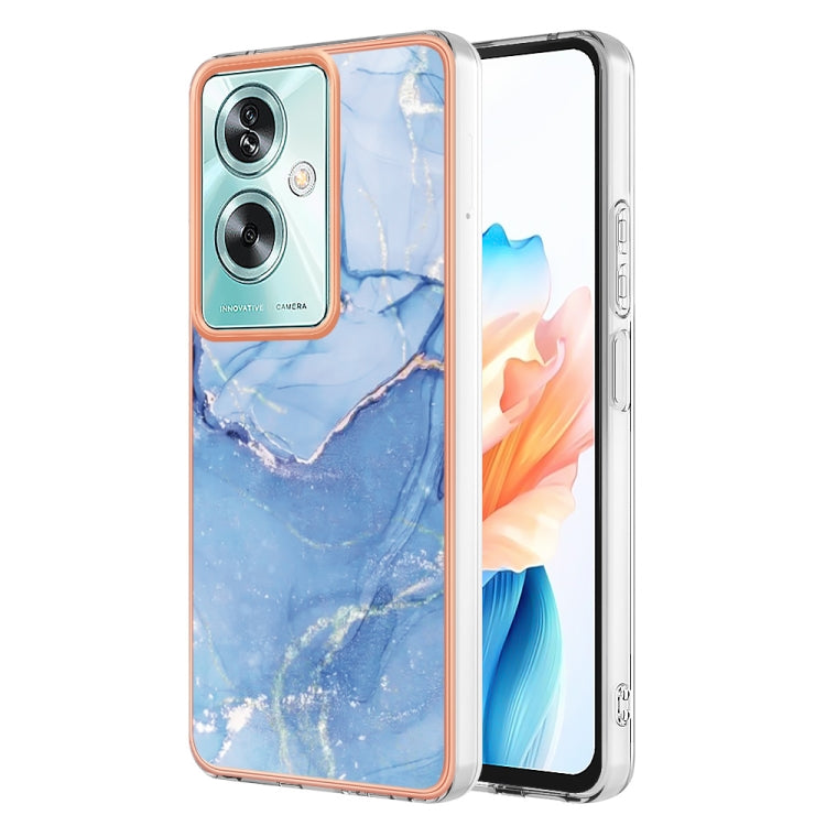 For OPPO Reno 11 F 5G Electroplating Marble Dual-side IMD Phone Case