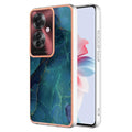 For OPPO Reno 11 F 5G Electroplating Marble Dual-side IMD Phone Case