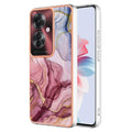 For OPPO Reno 11 F 5G Electroplating Marble Dual-side IMD Phone Case