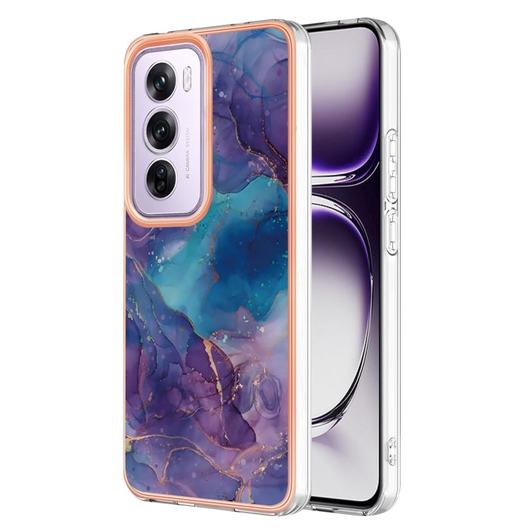 For OPPO Reno 11 F 5G Electroplating Marble Dual-side IMD Phone Case