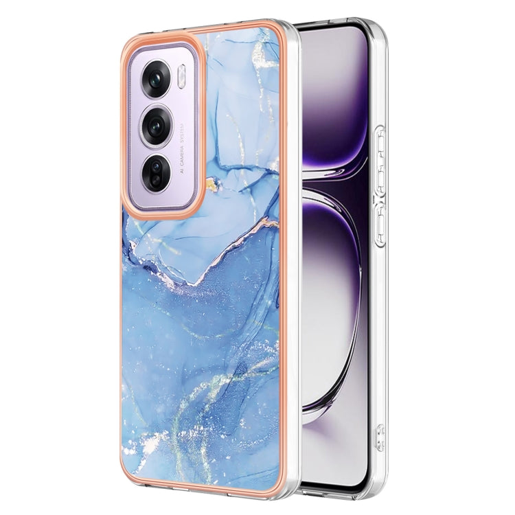 For OPPO Reno 11 F 5G Electroplating Marble Dual-side IMD Phone Case