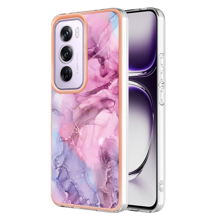 For OPPO Reno 11 F 5G Electroplating Marble Dual-side IMD Phone Case