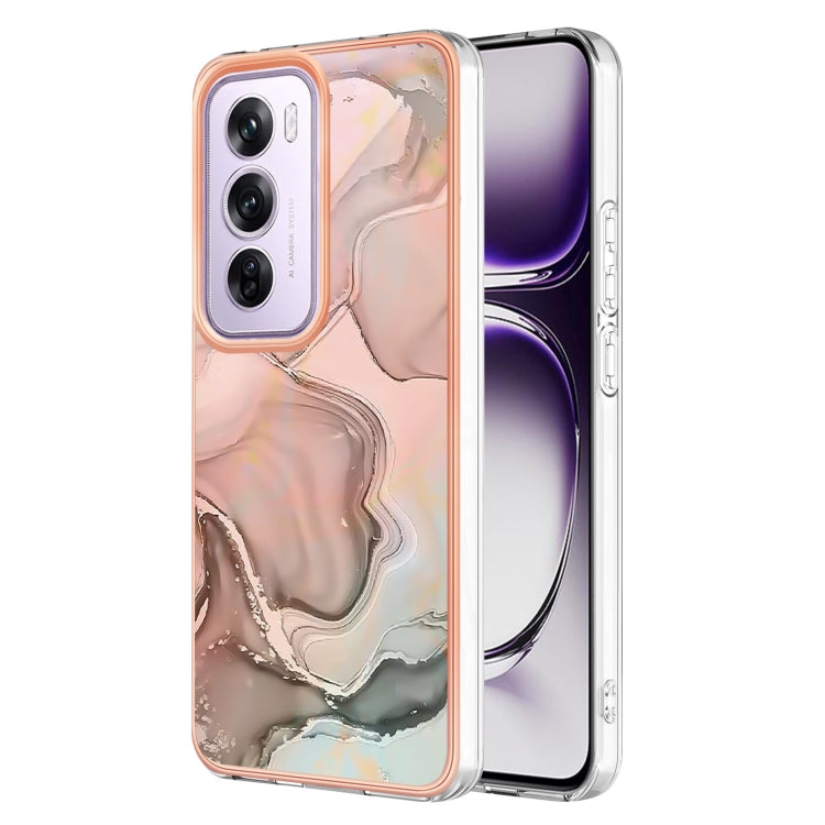 For OPPO Reno 11 F 5G Electroplating Marble Dual-side IMD Phone Case