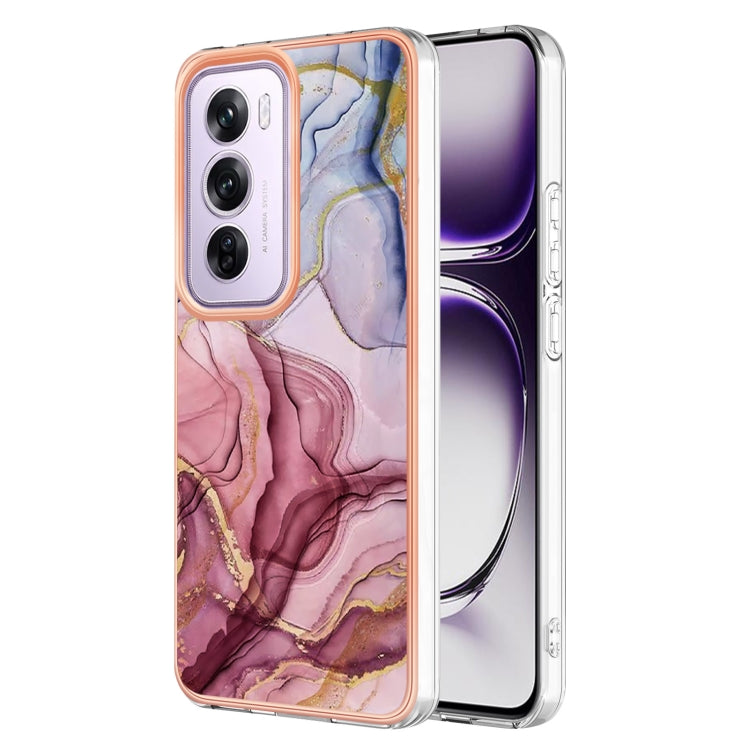 For OPPO Reno 11 F 5G Electroplating Marble Dual-side IMD Phone Case