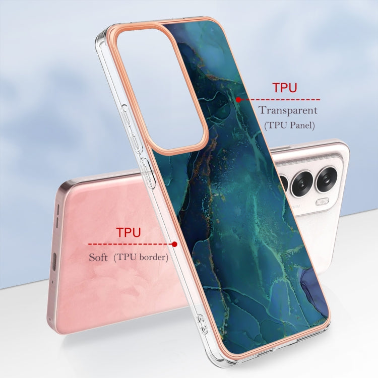 For OPPO Reno 11 F 5G Electroplating Marble Dual-side IMD Phone Case