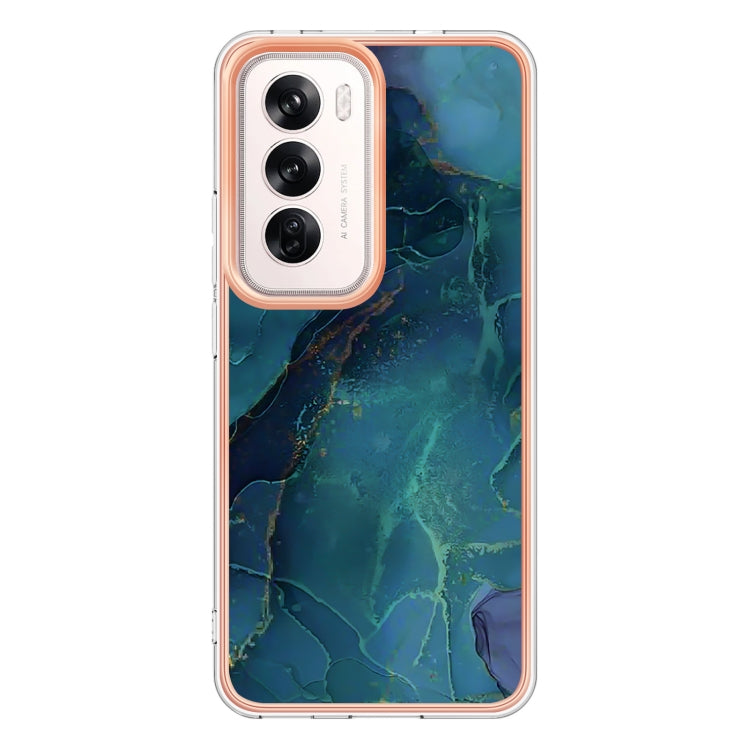 For OPPO Reno 11 F 5G Electroplating Marble Dual-side IMD Phone Case