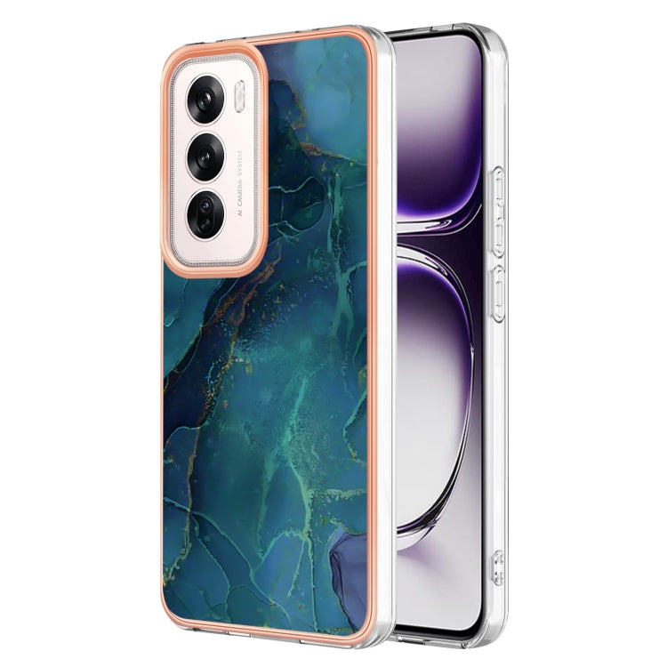 For OPPO Reno 11 F 5G Electroplating Marble Dual-side IMD Phone Case