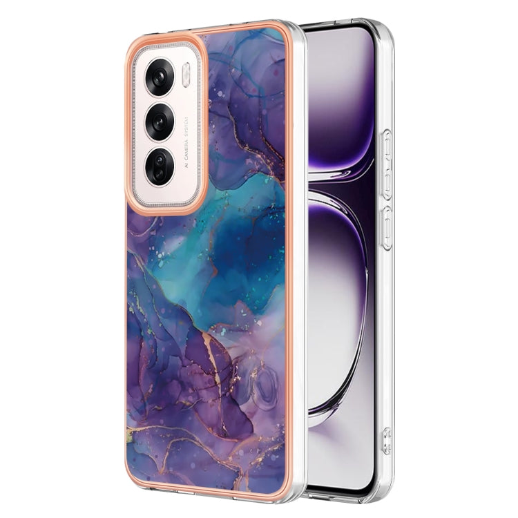 For OPPO Reno 11 F 5G Electroplating Marble Dual-side IMD Phone Case