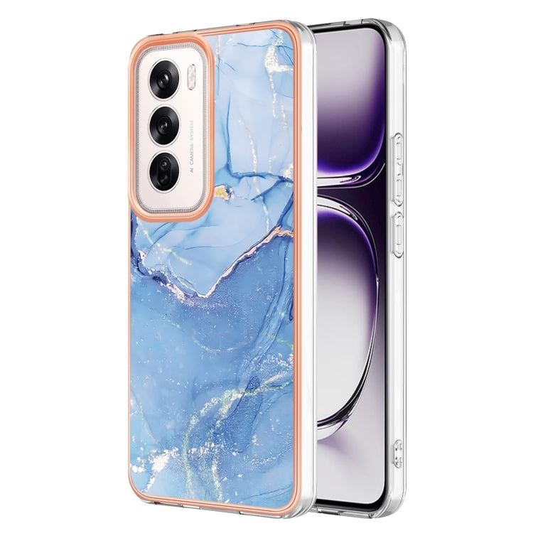 For OPPO Reno 11 F 5G Electroplating Marble Dual-side IMD Phone Case