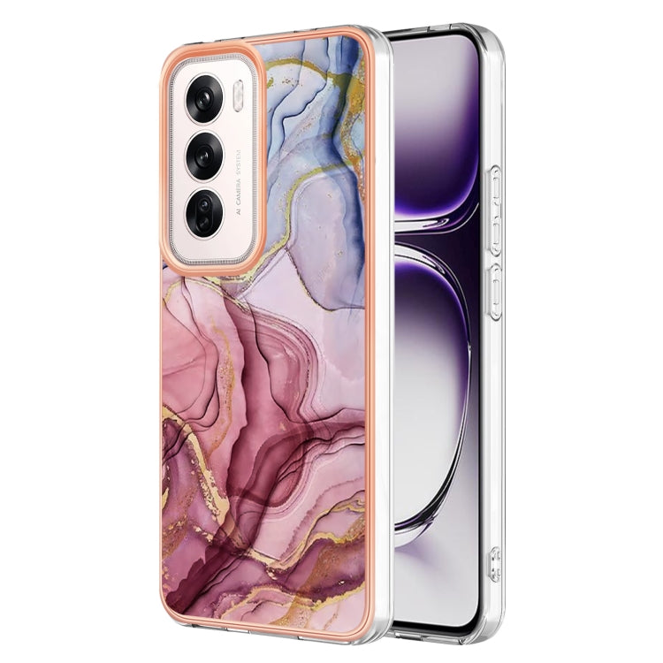 For OPPO Reno 11 F 5G Electroplating Marble Dual-side IMD Phone Case