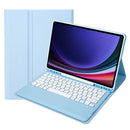 For Samsung Galaxy Tab S9+ / S9 FE+ Detachable Bluetooth Keyboard Leather Tablet Case with pen holder