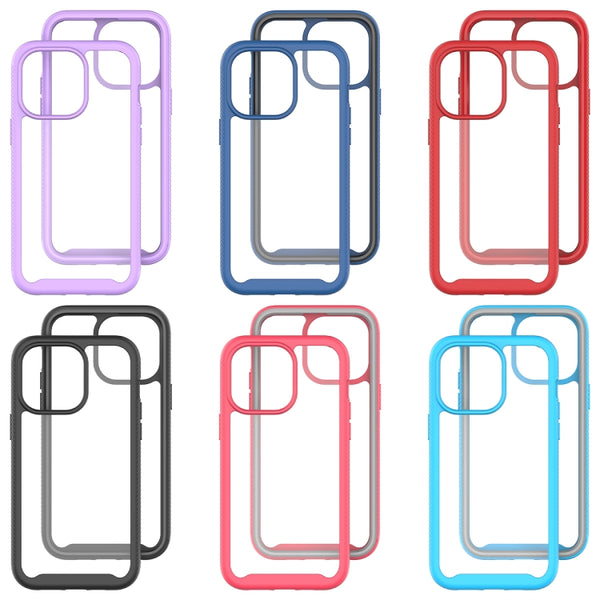 For Apple iPhone 15 Shockproof TPU Clear PC Phone Case