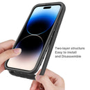 For Apple iPhone 15 Shockproof TPU Clear PC Phone Case