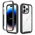 For Apple iPhone 15 Pro Shockproof TPU Clear PC Phone Case