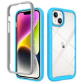 For Apple iPhone 15 Plus Shockproof TPU Clear PC Phone Case