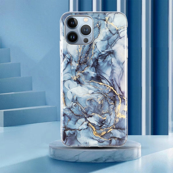 For iPhone 15 Plus Marble Cover TPU Phone Case