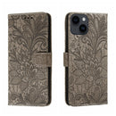 Lace Flower Embossing Flip Leather Phone Case, For iPhone 16, For iPhone 15 Pro Max, For iPhone 15 Pro, For iPhone 15 Plus