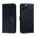 Lace Flower Embossing Flip Leather Phone Case, For iPhone 16, For iPhone 15 Pro Max, For iPhone 15 Pro, For iPhone 15 Plus