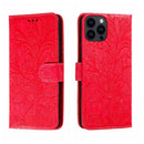 Lace Flower Embossing Flip Leather Phone Case, For iPhone 16, For iPhone 15 Pro Max, For iPhone 15 Pro, For iPhone 15 Plus