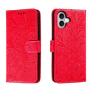 Lace Flower Embossing Flip Leather Phone Case, For iPhone Air, For iPhone 16 Pro Max, For iPhone 16 Pro, For iPhone 16 Plus