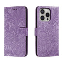 Lace Flower Embossing Flip Leather Phone Case, For iPhone Air, For iPhone 16 Pro Max, For iPhone 16 Pro, For iPhone 16 Plus