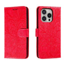 Lace Flower Embossing Flip Leather Phone Case, For iPhone Air, For iPhone 16 Pro Max, For iPhone 16 Pro, For iPhone 16 Plus