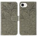 Lace Flower Embossing Flip Leather Phone Case, For iPhone 17e / 16e, For iPhone 17 Pro Max, For iPhone 17 Pro, For iPhone 17