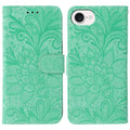 Lace Flower Embossing Flip Leather Phone Case, For iPhone 17e / 16e, For iPhone 17 Pro Max, For iPhone 17 Pro, For iPhone 17