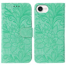 Lace Flower Embossing Flip Leather Phone Case, For iPhone 17e / 16e, For iPhone 17 Pro Max, For iPhone 17 Pro, For iPhone 17
