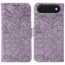 Lace Flower Embossing Flip Leather Phone Case, For iPhone Air, For iPhone 16 Pro Max, For iPhone 16 Pro, For iPhone 16 Plus