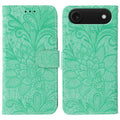 Lace Flower Embossing Flip Leather Phone Case, For iPhone Air, For iPhone 16 Pro Max, For iPhone 16 Pro, For iPhone 16 Plus