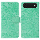 Lace Flower Embossing Flip Leather Phone Case, For iPhone Air, For iPhone 16 Pro Max, For iPhone 16 Pro, For iPhone 16 Plus