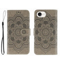 Sun Mandala Embossing Leather Phone Case, For iPhone 16e / 17e, For iPhone 17 Pro Max, For iPhone 17 Pro