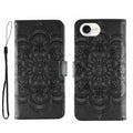 Sun Mandala Embossing Leather Phone Case, For iPhone 16e / 17e, For iPhone 17 Pro Max, For iPhone 17 Pro