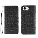 Sun Mandala Embossing Leather Phone Case, For iPhone 16e / 17e, For iPhone 17 Pro Max, For iPhone 17 Pro
