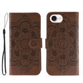 Sun Mandala Embossing Leather Phone Case, For iPhone 16e / 17e, For iPhone 17 Pro Max, For iPhone 17 Pro