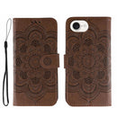 Sun Mandala Embossing Leather Phone Case, For iPhone 16e / 17e, For iPhone 17 Pro Max, For iPhone 17 Pro