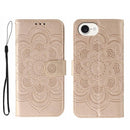 Sun Mandala Embossing Leather Phone Case, For iPhone 16e / 17e, For iPhone 17 Pro Max, For iPhone 17 Pro