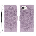 Sun Mandala Embossing Leather Phone Case, For iPhone 16e / 17e, For iPhone 17 Pro Max, For iPhone 17 Pro