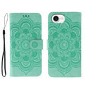 Sun Mandala Embossing Leather Phone Case, For iPhone 16e / 17e, For iPhone 17 Pro Max, For iPhone 17 Pro