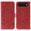 Sun Mandala Embossing Leather Phone Case, For iPhone 17, For iPhone Air, For iPhone 15 Pro Max