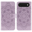 Sun Mandala Embossing Leather Phone Case, For iPhone 17, For iPhone Air, For iPhone 15 Pro Max